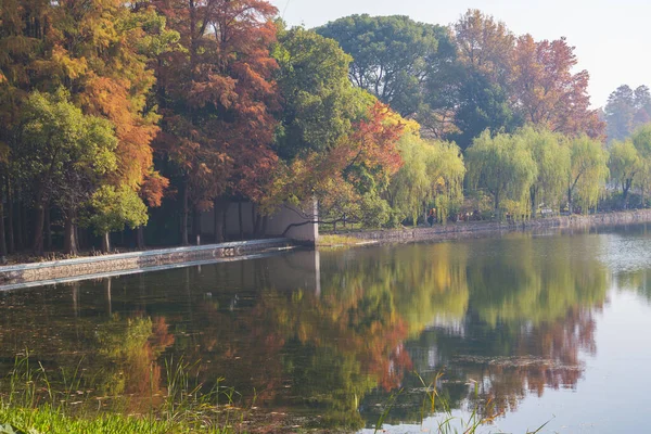 Hubei Wuhan East Lake Escenic Área Paisajes Otoño Tardío — Foto de Stock