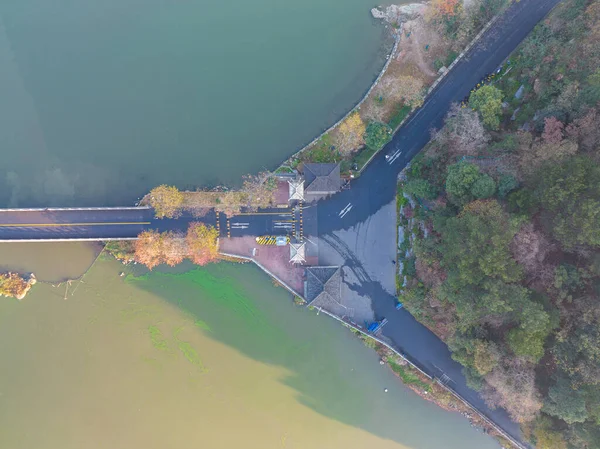 Hubei Wuhan East Lake Scenic Area Paysage Fin Automne — Photo