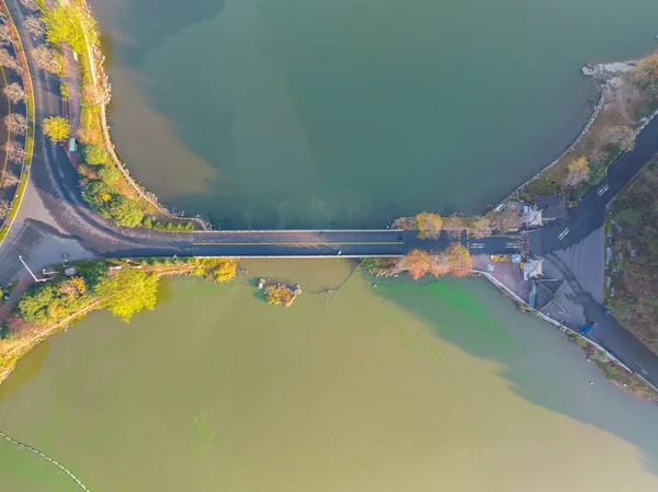 Hubei Wuhan East Lake Scenic Area Senhösten Landskap — Stockfoto