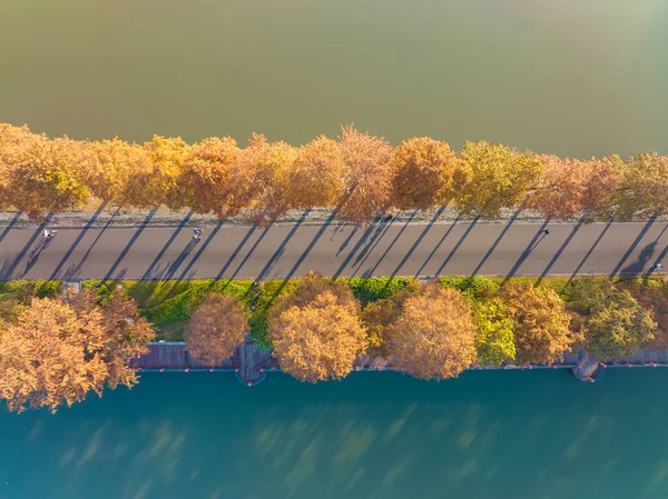 Hubei Wuhan East Lake Scenic Area Late Herfst Landschap — Stockfoto