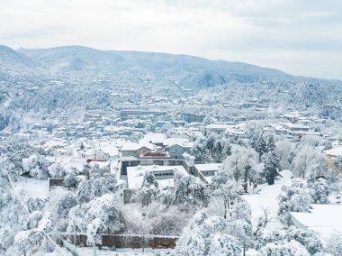 Lushan 5A Sahne Bölgesi, Jiujiang Şehri, Jiangxi Bölgesi 'nde kış kar manzarası