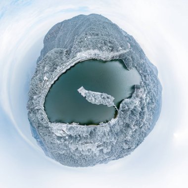 Lushan 5A Sahne Bölgesi, Jiujiang Şehri, Jiangxi Bölgesi 'nde kış kar manzarası