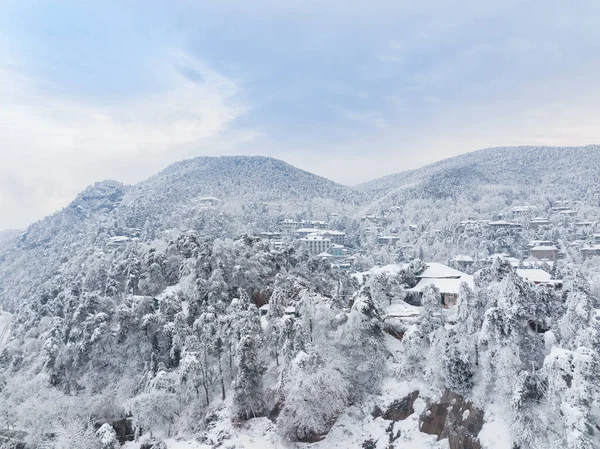 Escena Nieve Invierno Área Escénica Lushan Ciudad Jiujiang Provincia Jiangxi — Foto de Stock