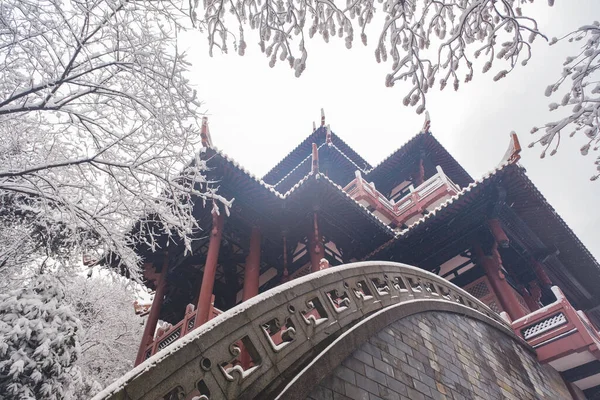 Winterschneeszene Moshan Scenic Area East Lake Wuhan Hubei — Stockfoto