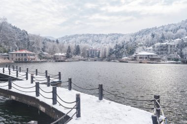 Lushan 5A Sahne Bölgesi, Jiujiang Şehri, Jiangxi Bölgesi 'nde kış kar manzarası