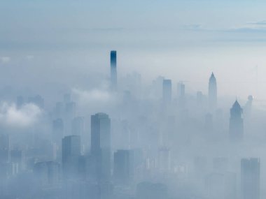 Hubei Wuhan Yaz Kentsel Hava Çizgisi Fotoğraf Sahnesi
