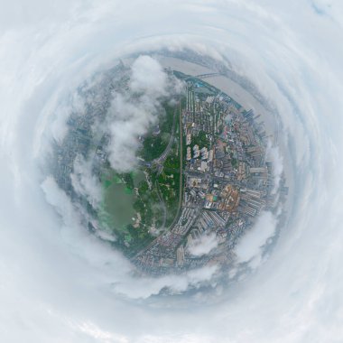 Hubei Wuhan Yaz Kentsel Hava Çizgisi Fotoğraf Sahnesi