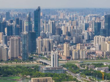 Hubei Wuhan Yaz Kentsel Hava Çizgisi Fotoğraf Sahnesi