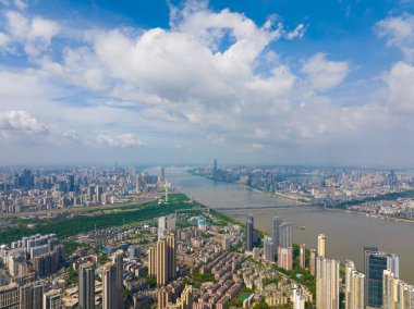 Hubei Wuhan Yaz Kentsel Hava Çizgisi Fotoğraf Sahnesi