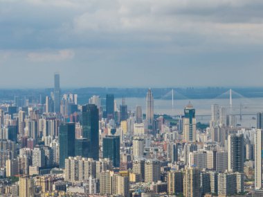 Hubei Wuhan Yaz Kentsel Hava Çizgisi Fotoğraf Sahnesi