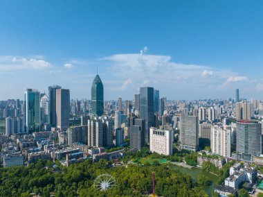 Hubei Wuhan Yaz Kentsel Hava Çizgisi Fotoğraf Sahnesi