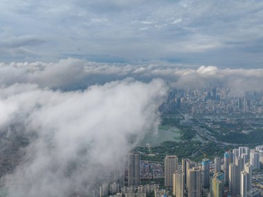 Hubei Wuhan Yaz Kentsel Hava Çizgisi Fotoğraf Sahnesi