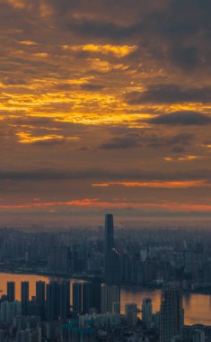 Hubei Wuhan Yaz Kentsel Hava Çizgisi Fotoğraf Sahnesi