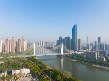 Hubei Wuhan Yaz Kentsel Hava Çizgisi Fotoğraf Sahnesi