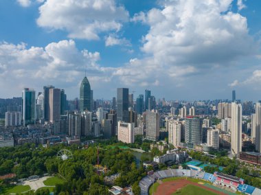 Hubei Wuhan Yaz Kentsel Hava Çizgisi Fotoğraf Sahnesi