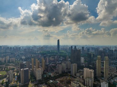 Hubei Wuhan Yaz Kentsel Hava Çizgisi Fotoğraf Sahnesi