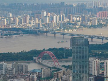 Hubei Wuhan Yaz Kentsel Hava Çizgisi Fotoğraf Sahnesi