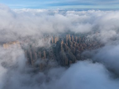 Hubei Wuhan Yaz Kentsel Hava Çizgisi Fotoğraf Sahnesi