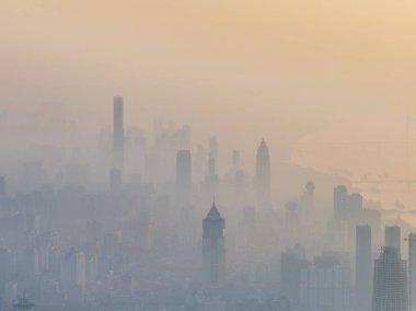 Hubei Wuhan Summer Urban Skyline Aerial photography scenery