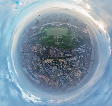 Hubei Wuhan Yaz Kentsel Hava Çizgisi Fotoğraf Sahnesi