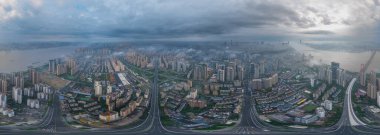 Hubei Wuhan Yaz Kentsel Hava Çizgisi Fotoğraf Sahnesi