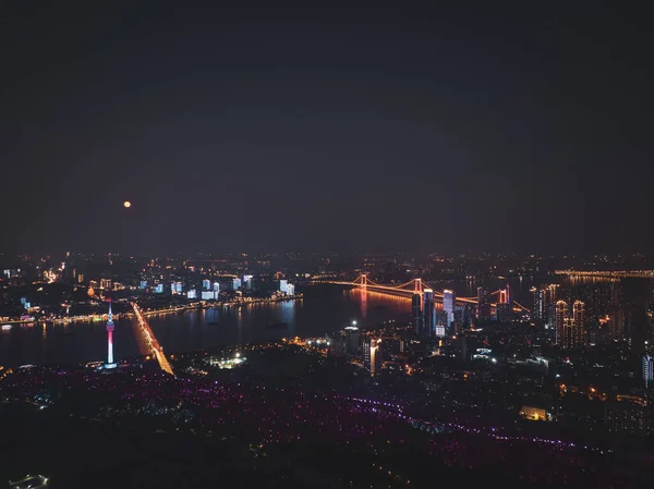 Hubei Wuhan Summer Urban Skyline Aerial Photography Scenery — ストック写真