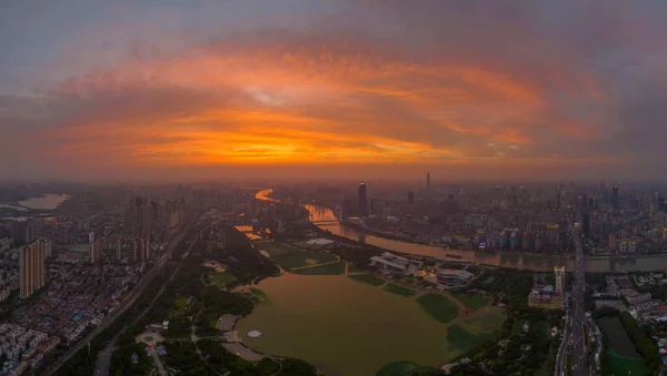 Hubei Wuhan Summer Urban Skyline Aerial Photography Scenery —  Fotos de Stock