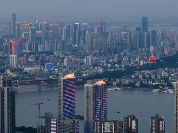 Hubei Wuhan Summer Urban Skyline Aerial Photography Scenery — Stock fotografie