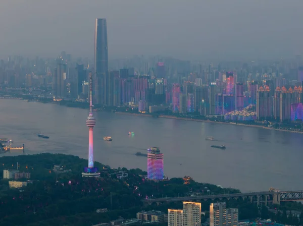 Hubei Wuhan Summer Urban Skyline Aerial Photography Scenery — Stockfoto