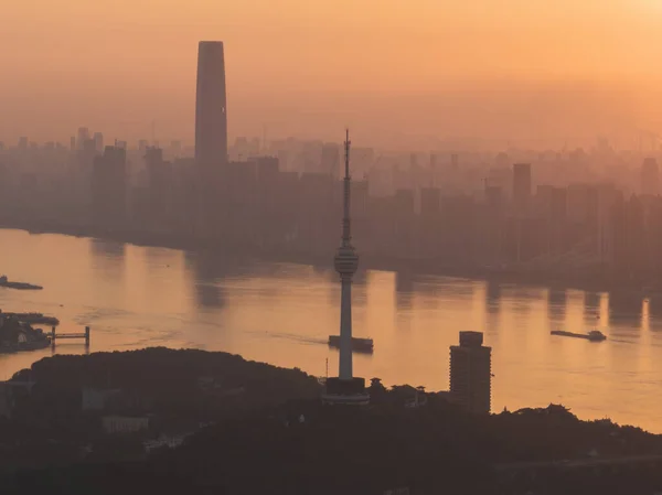 Hubei Wuhan Summer Urban Skyline Aerial Photography Scenery —  Fotos de Stock