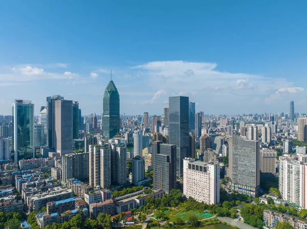 Hubei Wuhan Summer Urban Skyline Aerial Photography Scenery — Stock Photo, Image