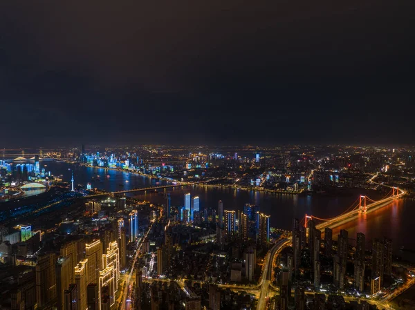 Hubei Wuhan Summer Urban Skyline Aerial Photography Scenery — Zdjęcie stockowe