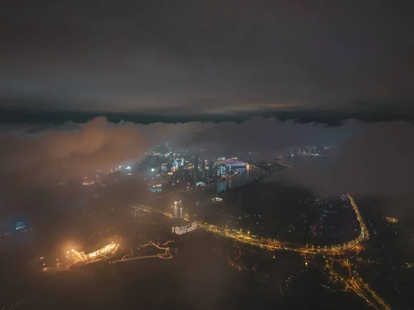 Hubei Wuhan Summer Urban Skyline Aerial Photography Scenery — Stock Photo, Image