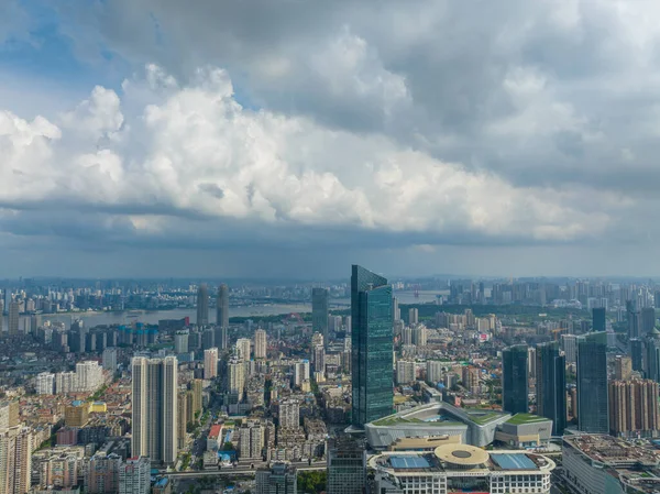 Hubei Wuhan Summer Urban Skyline Aerial Photography Scenery — Stock Photo, Image