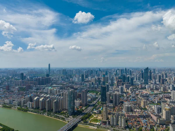 Hubei Wuhan Yaz Kentsel Hava Çizgisi Fotoğraf Sahnesi