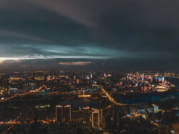 Hubei Wuhan Summer Urban Skyline Aerial Photography Scenery — ストック写真