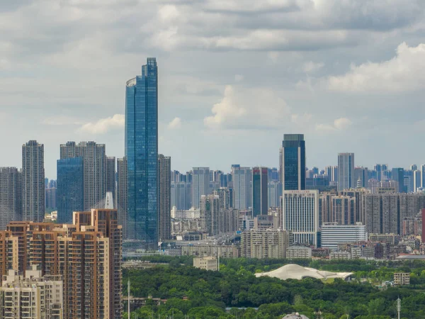 Hubei Wuhan Summer Urban Skyline Aerial Photography Scenery — Stockfoto