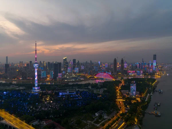 Hubei Wuhan Summer Urban Skyline Aerial Photography Scenery — Stockfoto