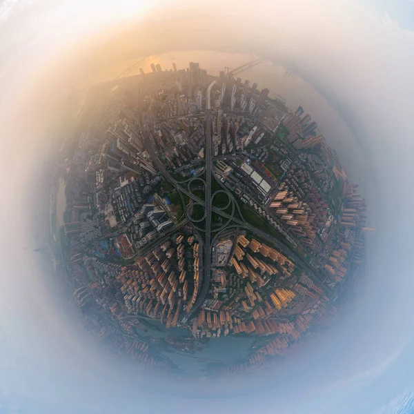 Hubei Wuhan Summer Urban Skyline Aerial photography scenery
