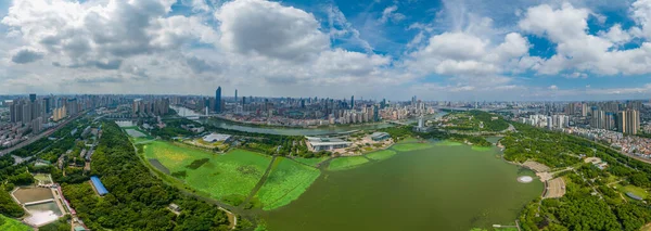 Hubei Wuhan Summer Urban Skyline Aerial Photography Scenery — Stock Photo, Image