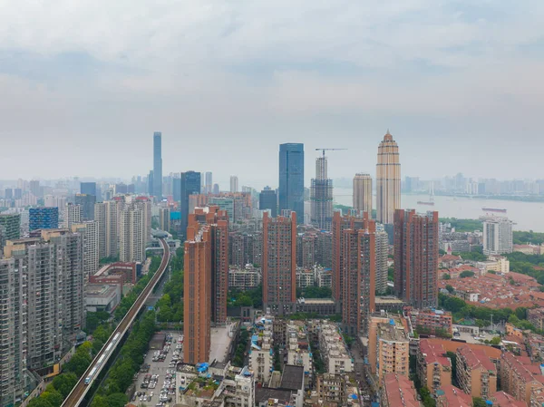 Hubei Wuhan Summer Urban Skyline Aerial Photography Scenery — Stock Photo, Image