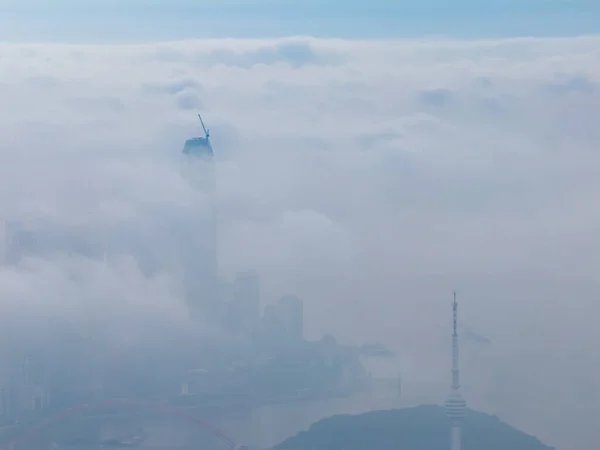 Hubei Wuhan Καλοκαίρι Urban Skyline Αεροφωτογραφία Τοπίο — Φωτογραφία Αρχείου