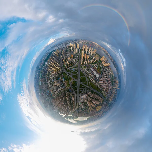 Hubei Wuhan Summer Urban Skyline Aerial photography scenery