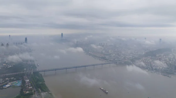 Hubei Wuhan Summer Urban Skyline Aerial Photography Scenery — Zdjęcie stockowe