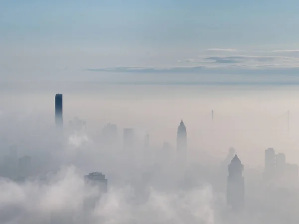 Hubei Wuhan Lato Urban Skyline Krajobrazy Lotu Ptaka — Zdjęcie stockowe