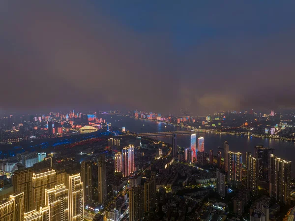 Hubei Wuhan Summer Urban Skyline Aerial Photography Scenery — Photo