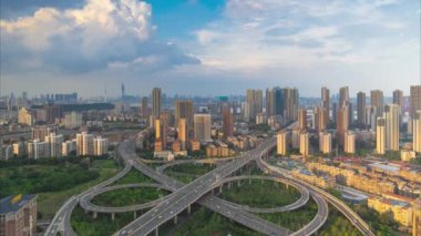 Scenery of Wuhan city skyline in summer