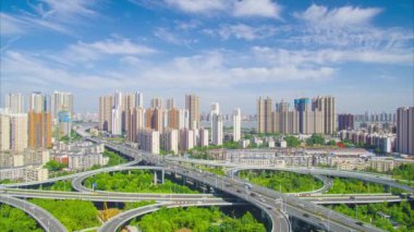 Scenery of Wuhan city skyline in summer