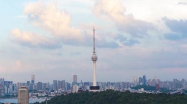 Scenery of Wuhan city skyline in summer