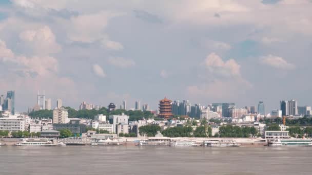 Scenery Wuhan City Skyline Summer — ストック動画